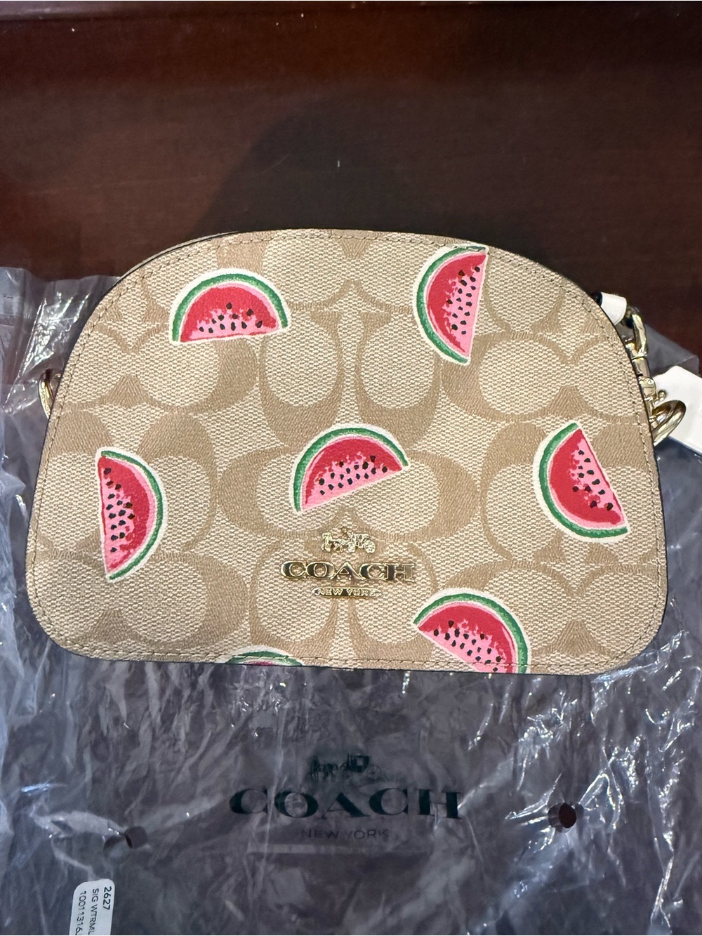 🍉 Sweetest Summer Style! NWT Coach Mini Serena Watermelon Crossbody 🍉